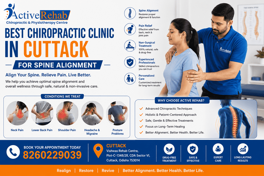 Best Chiropractic Clinic in Cuttack for Spine Alignment.