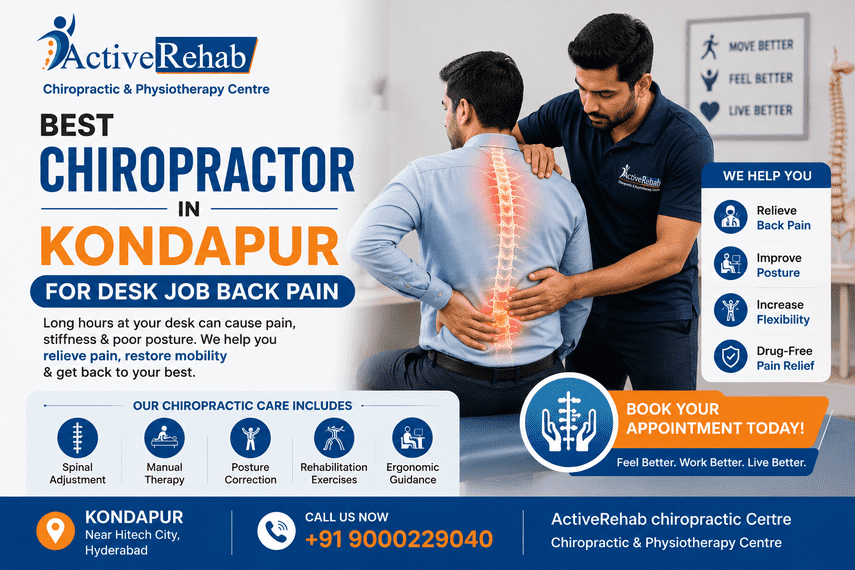 Read more about the article Best Chiropractor in Kondapur for Desk Job Back Pain